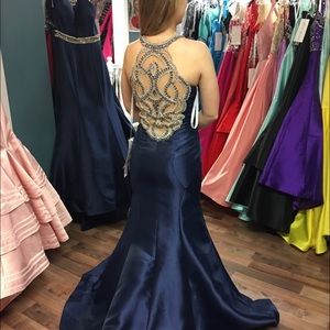 Navy blue prom dress